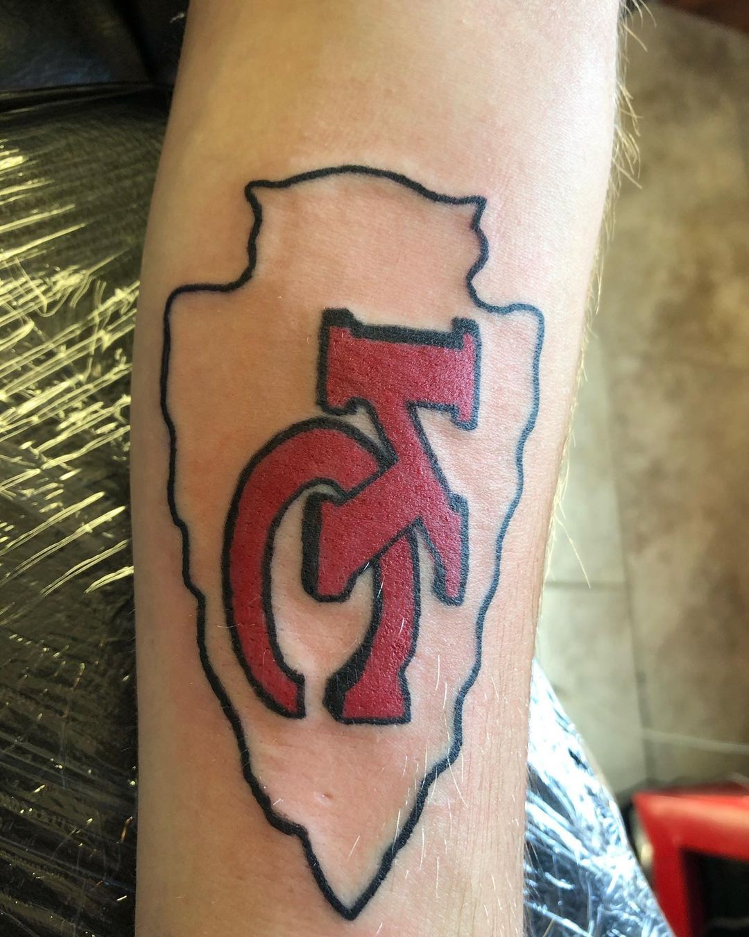 Chiefs Logo tattoo