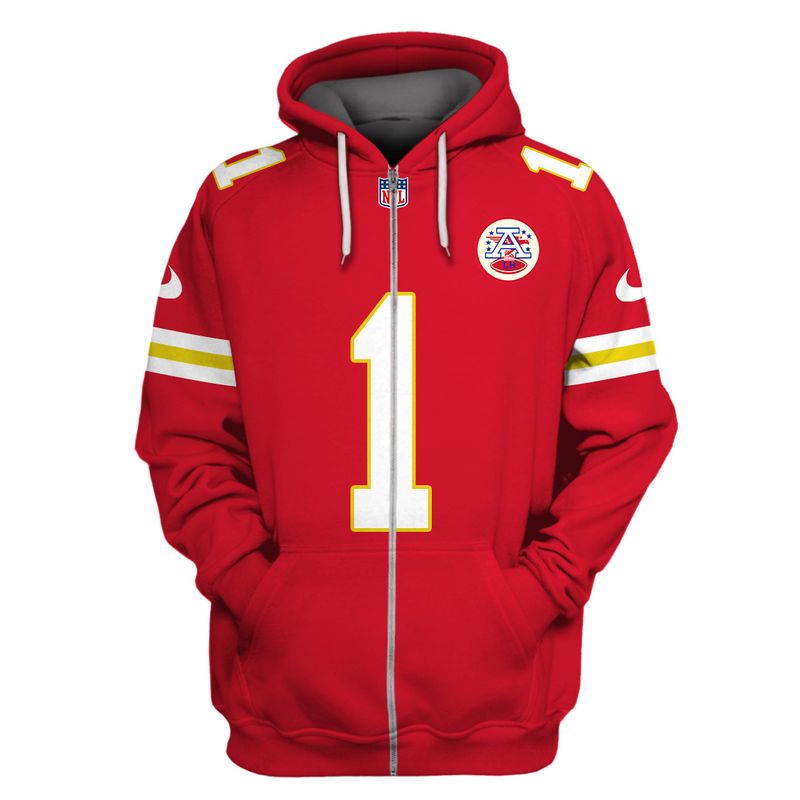 jerick mckinnon kansas city chiefs american football conference champions hoodie zip hoodie red fl3pm