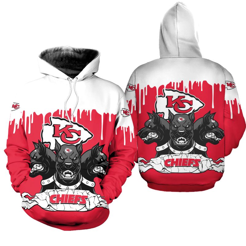 kansas city chiefs 3 heads cerberus hoodie limited edition size s 5xl new051110 7mrw4