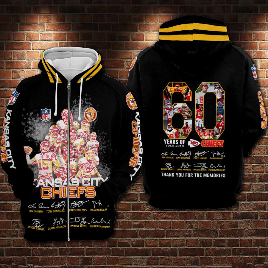 kansas city chiefs 60 years 1959 2019 thank you for the memories red black hoodie adult sizes s 5xl ld016 m0bpg