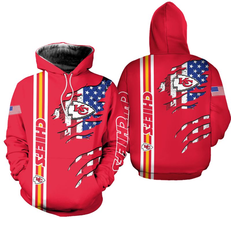 kansas city chiefs american flag limited edition unisex hoodie zip up hoodie fleece new021710 4a3hl