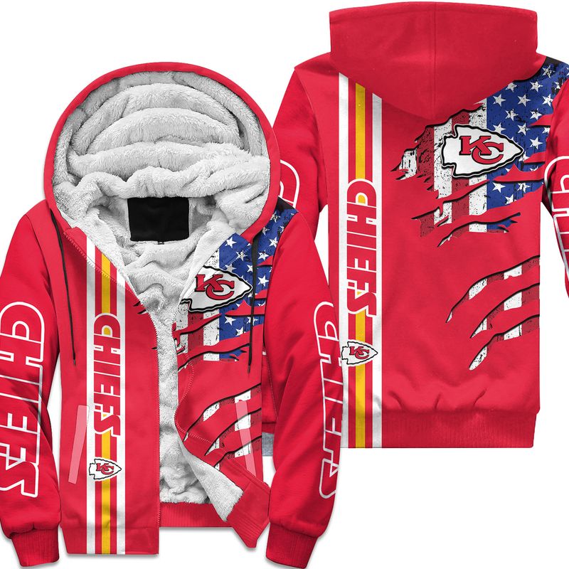 kansas city chiefs american flag limited edition unisex hoodie zip up hoodie fleece new021710