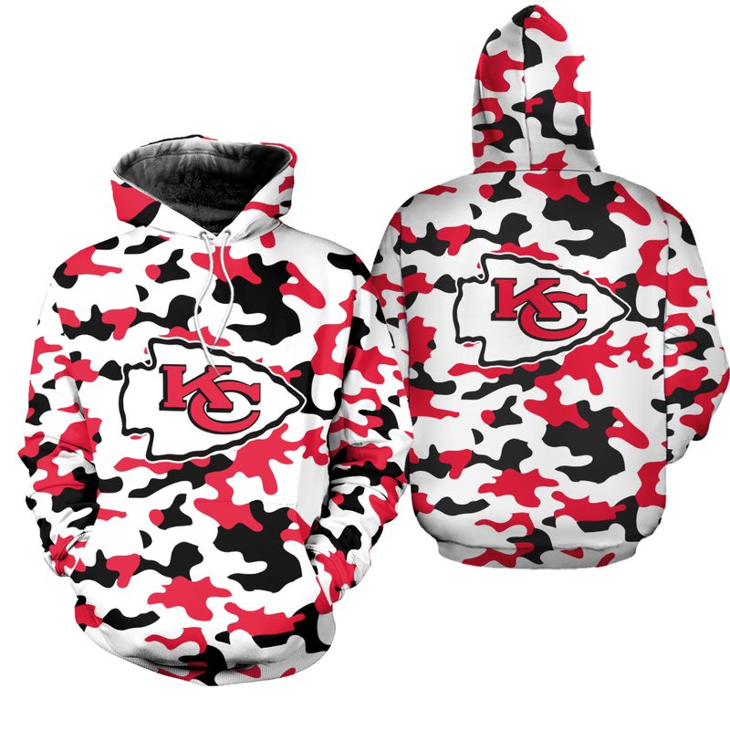 kansas city chiefs camo patterns limited edition hoodie zip hoodie size new055810 82a37
