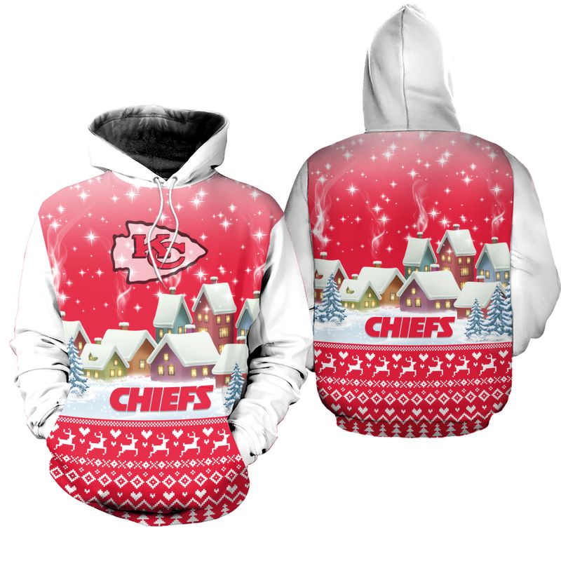 kansas city chiefs christmas pattern hoodie zip up hoodie nla038110 ba0fw