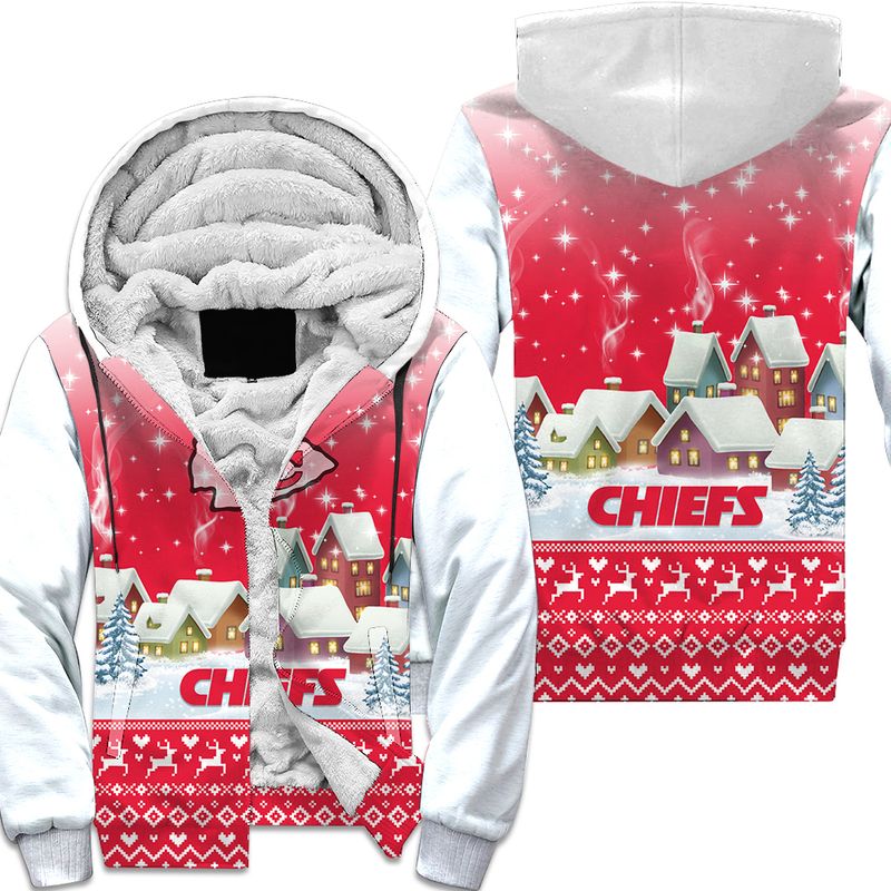 kansas city chiefs christmas pattern hoodie zip up hoodie nla038110 pcaui