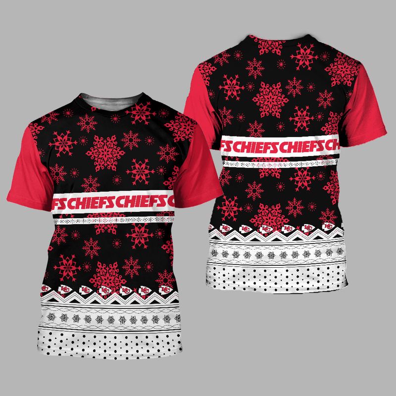 kansas city chiefs christmas pattern limited edition unisex t shirts nla0378106 zcrdw