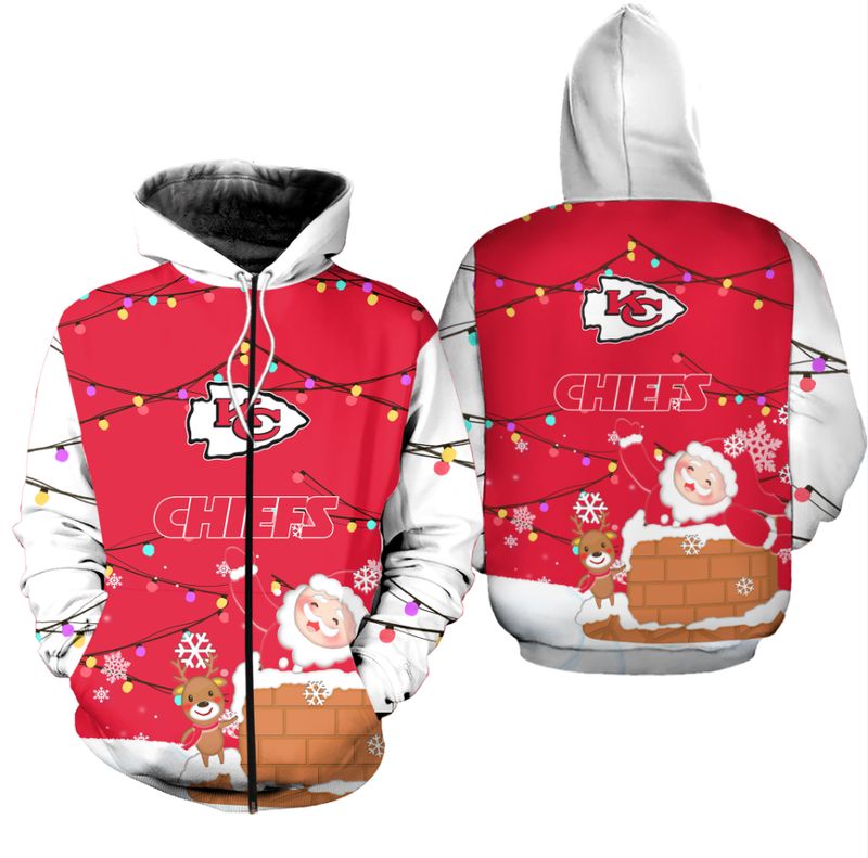kansas city chiefs christmas pattern snowman hoodie zip up hoodie nla039610 wdgyf