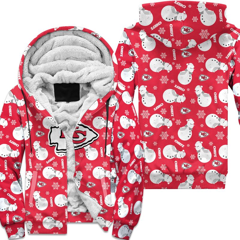 kansas city chiefs christmas snowman patterns hoodie zip hoodie fleece hoodie new061810 3hym5