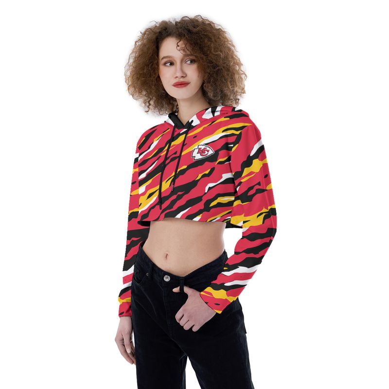 kansas city chiefs colorful campo patterns croptop hoodie s 3xl new055510 r9k5l