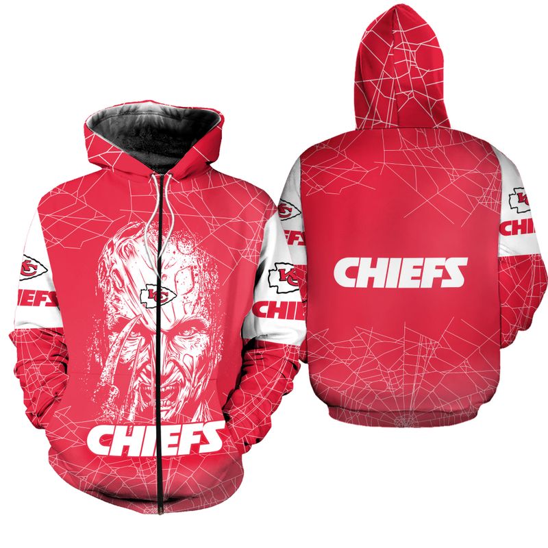 kansas city chiefs freddy krueger hallowen hoodie zip up hoodie fleece nla021010 221pm