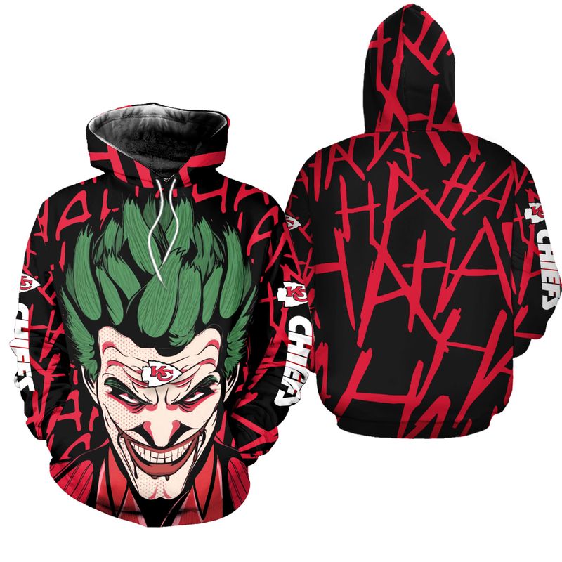 kansas city chiefs halloween joker hoodie zip up hoodie nla028510 unn8f