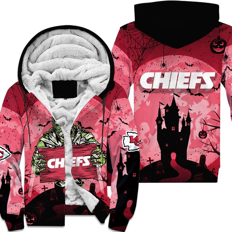 kansas city chiefs halloween mummy hoodie zip up hoodie nla028010 kad7q