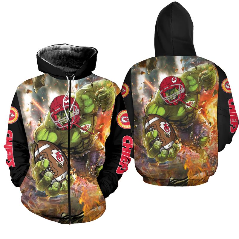 kansas city chiefs limited edition amazing hulk zip hoodie sizes s 5xl new013010 be0qp