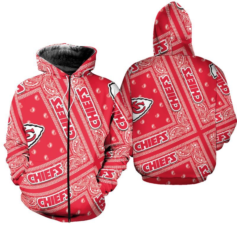 kansas city chiefs limited edition bandana skull zip hoodie sizes s 5xl new012110 cugvy