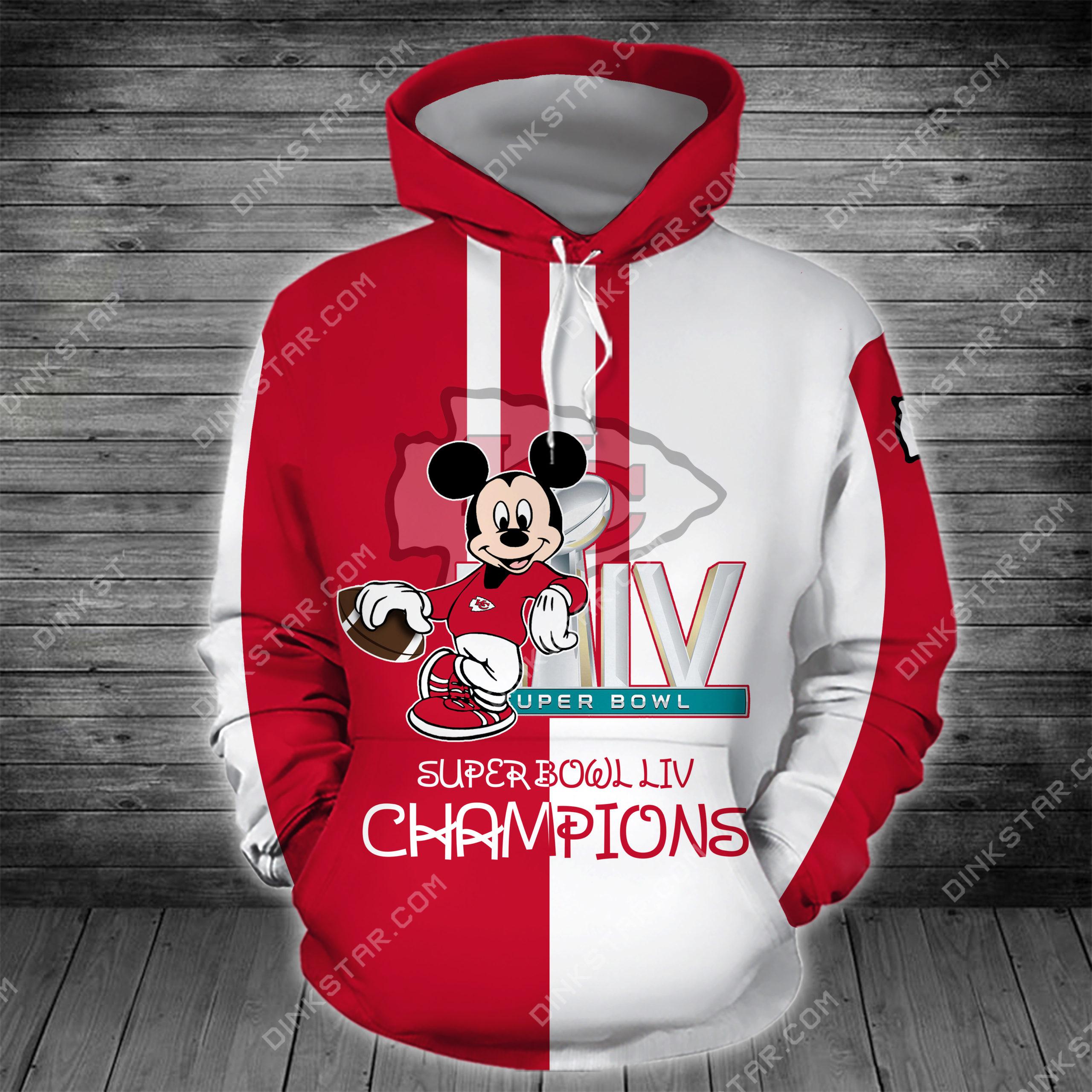 kansas city chiefs mickey super bowl liv champions 3d zip hoodie sizes s 5xl ds066 sk duk77