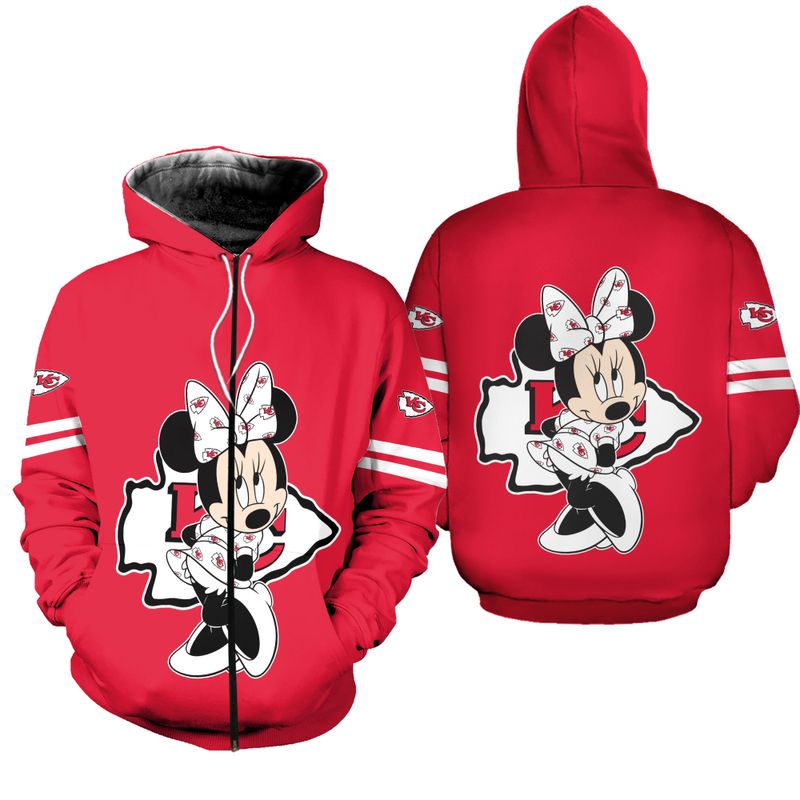 kansas city chiefs minnie mouse hoodie zip up hoodie new021510