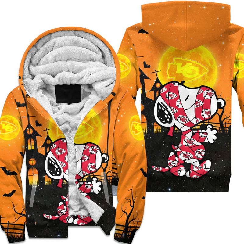 kansas city chiefs mummy snp halloween hoodie zip up hoodie fleece new044610 at9qj
