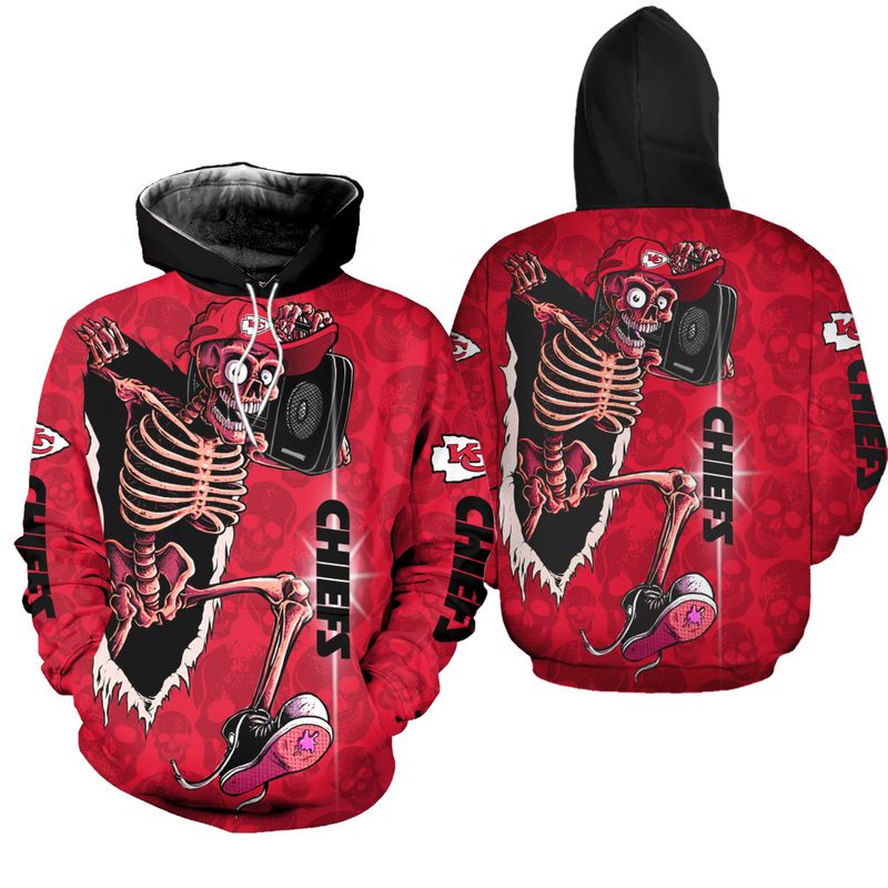 kansas city chiefs skull halloween hoodie zip up hoodie fleece nla027610 bohgk