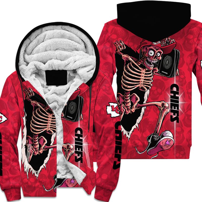 kansas city chiefs skull halloween hoodie zip up hoodie fleece nla027610 zj6tn