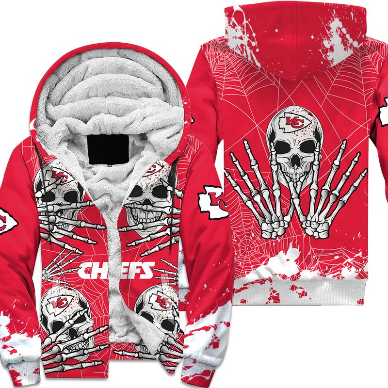 kansas city chiefs skull hallowen hoodie zip up hoodie nla021610 zptim