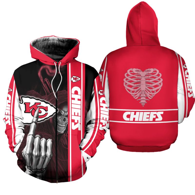 kansas city chiefs skull limited edition hoodie zip hoodie unisex size nla001510 eq1eu