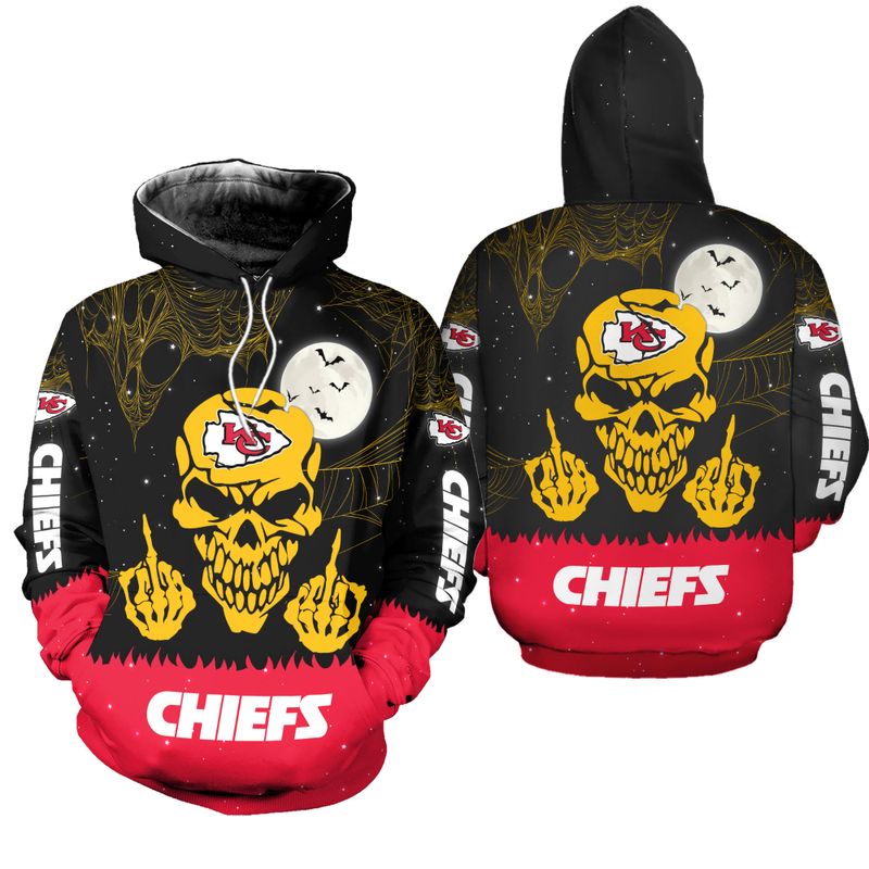 kansas city chiefs skull with middle fingers halloween edition unisex hoodie zip up hoodie new047110 vo9od