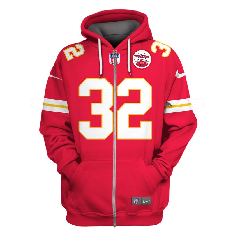 nick bolton kansas city chiefs american football conference champions hoodie zip hoodie red 4i300