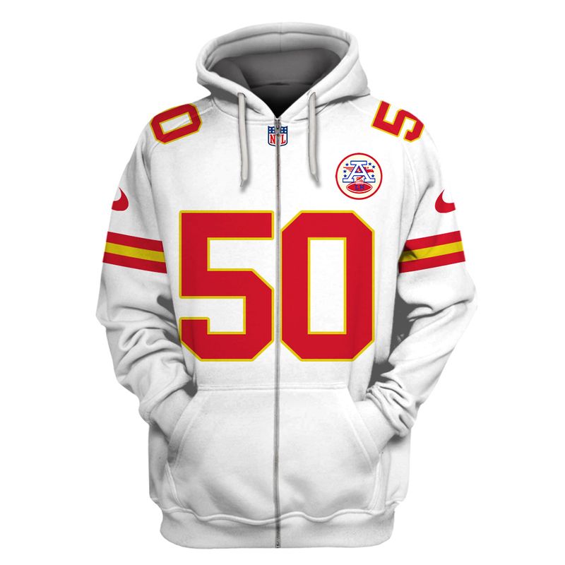 willie gay jr kansas city chiefs american football conference champions hoodie zip hoodie white dvtqy
