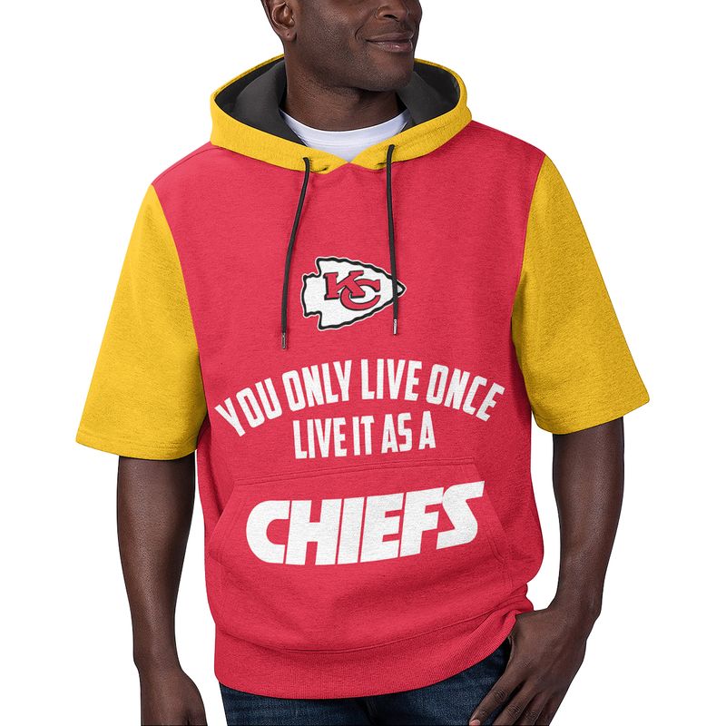 You Only Live Once Live It As A Chiefs Summer Short Sleeve Pullover Hoodie  Size S-5xl New032910 - ChiefsFam