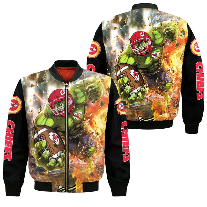 kansas city chiefs amazing hulk bomber jackets sizes s 5xl new01301052546170 5d7gl