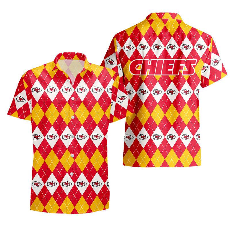 kansas city chiefs caro pattern hawaii shirt and shorts summer new02801041129476 04j7n