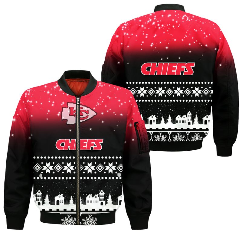 kansas city chiefs christmas pattern bomber jackets nla04021094101922 k2pl1