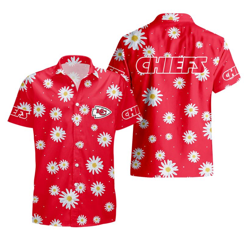 kansas city chiefs daisy all over print hawaii shirt unisex size new03521088096791 t6720
