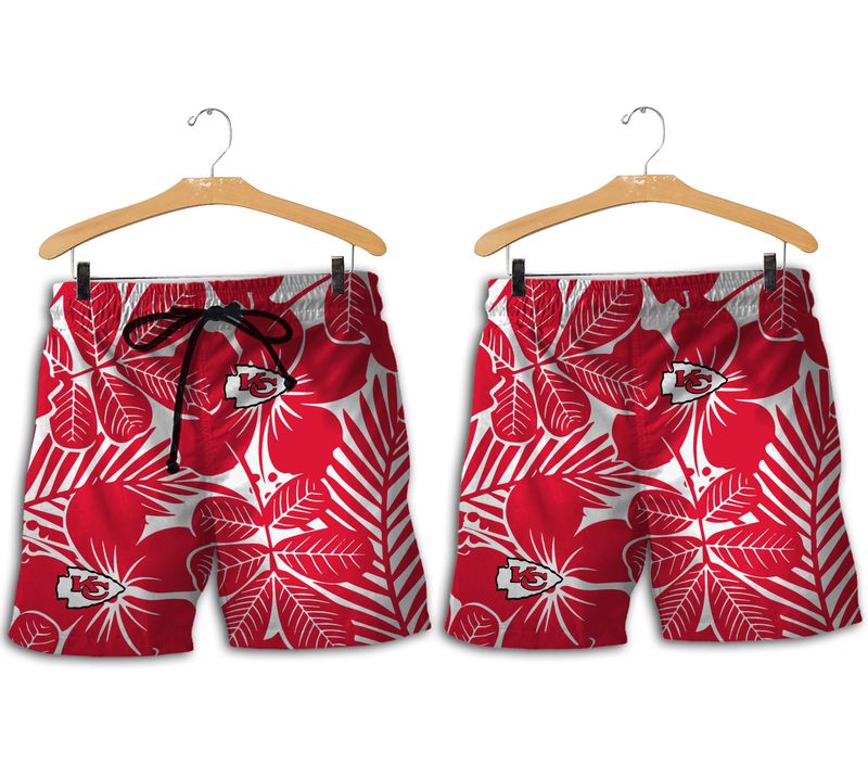 kansas city chiefs flower hawaiian shirt and shorts summer nla00321034121464