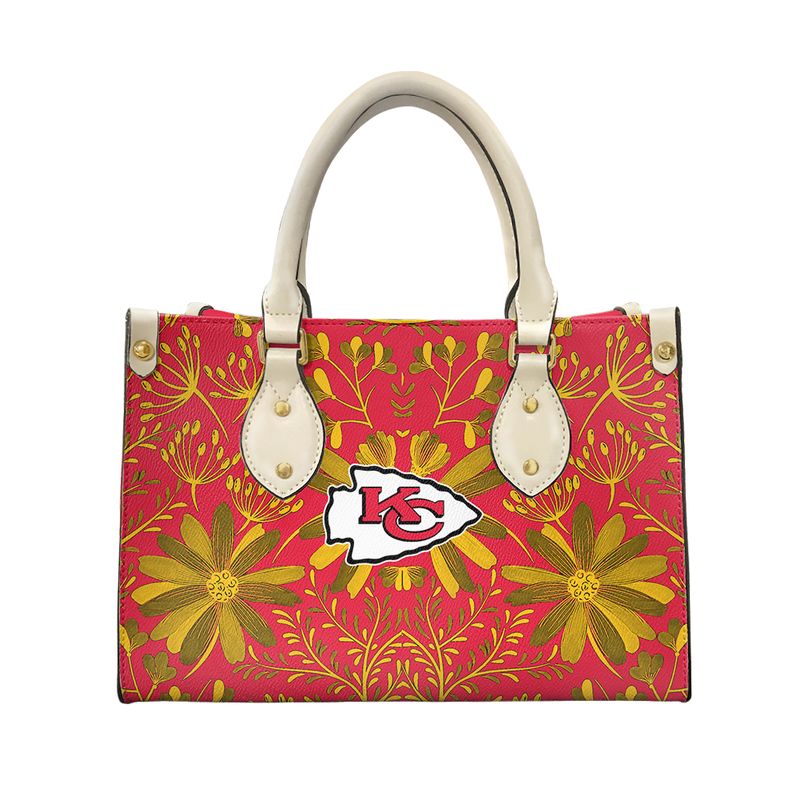 kansas city chiefs flower pattern limited edition fashion lady handbag new04301018619682