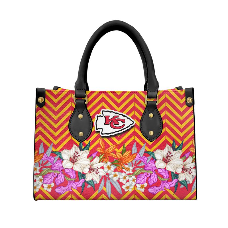 kansas city chiefs flower pattern limited edition fashion lady handbag new04311033893030 zbits