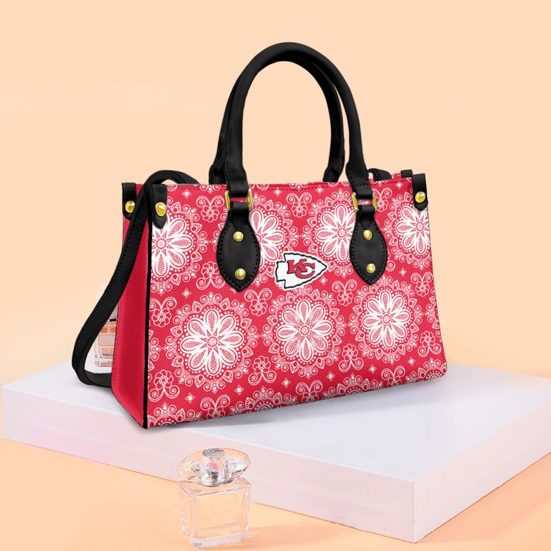kansas city chiefs flower pattern limited edition fashion lady handbag nla05361032578387 rfici