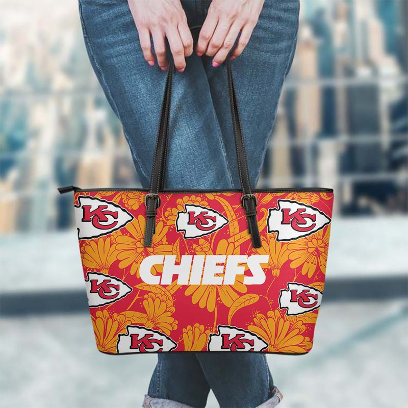 kansas city chiefs flower pattern limited edition tote bag and wallet nla06991072952468 ih20b