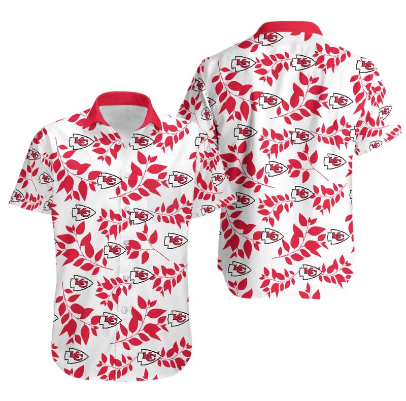 kansas city chiefs leaves hawaiian shirt and shorts summer nla00401032780492 mb7qb