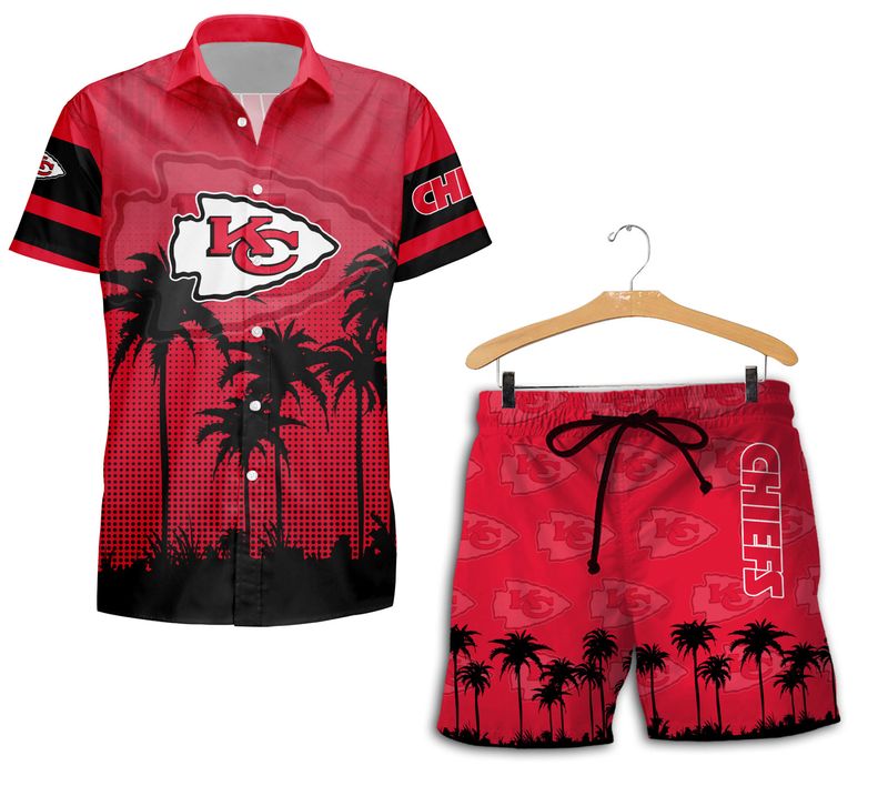 kansas city chiefs palm tree hawaii shirt and shorts summer nla06551083487480