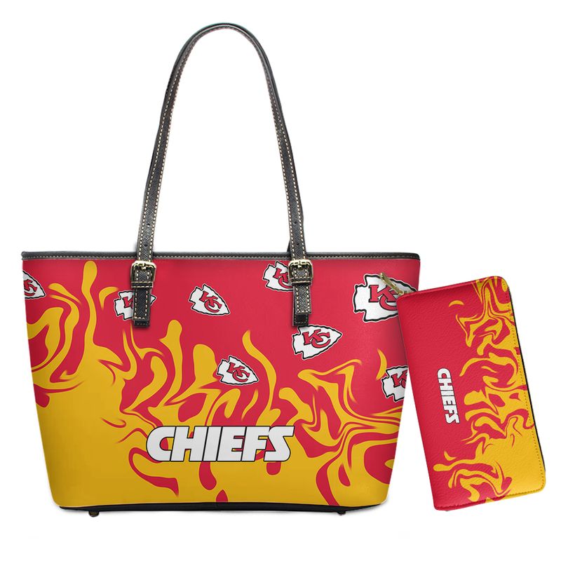 kansas city chiefs pattern limited edition tote bag and wallet nla06931035151339 rggfb