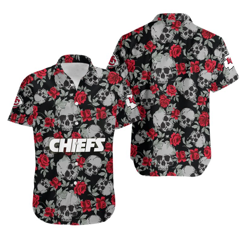 kansas city chiefs roses and skull hawaii shirt and shorts summer nla00711038932355 t648u