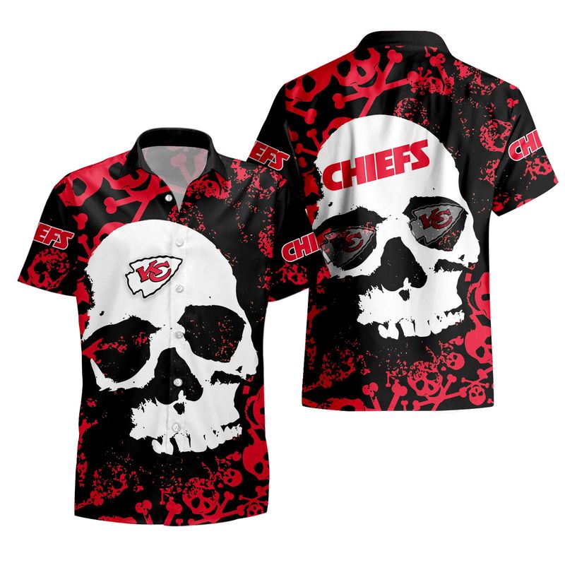 kansas city chiefs skull hawaii shirt and shorts summer nla06511023431306 gpws6