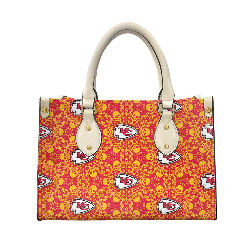 kansas city chiefs skull pattern limited edition fashion lady handbag new04561077556931 4eiub