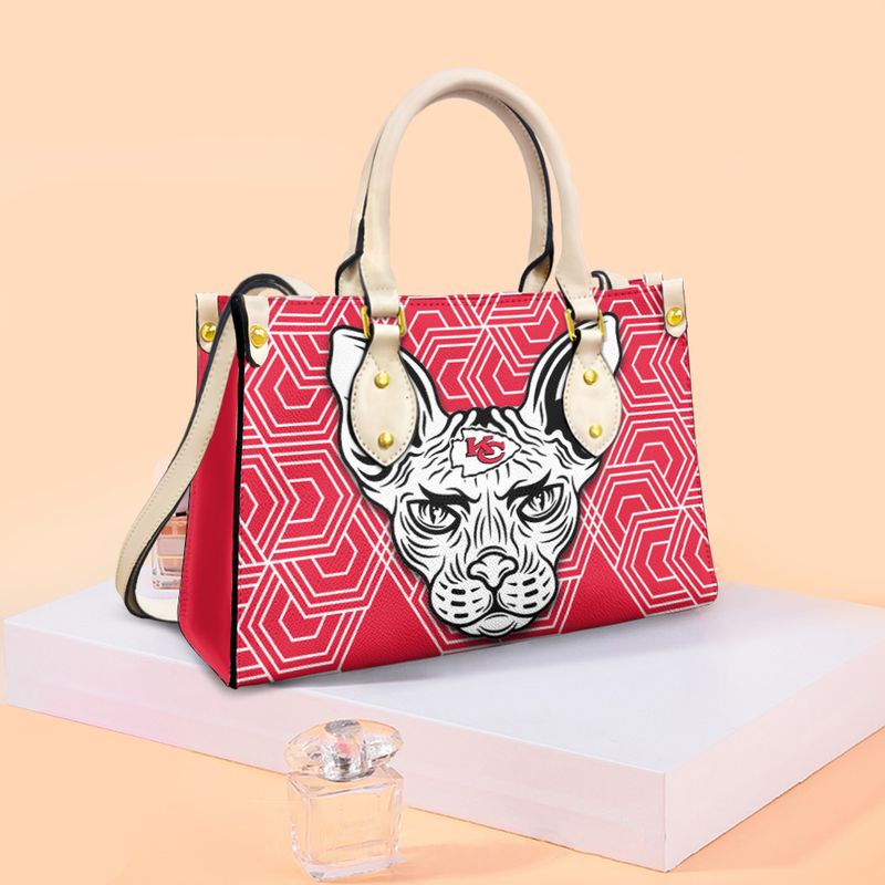 kansas city chiefs sphynx cat pattern limited edition fashion lady handbag nla05391036267053 9nb2b