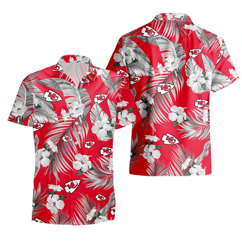 kansas city chiefs tropical flowers hawaii shirt and shorts summer new01861014440312 h0z5d