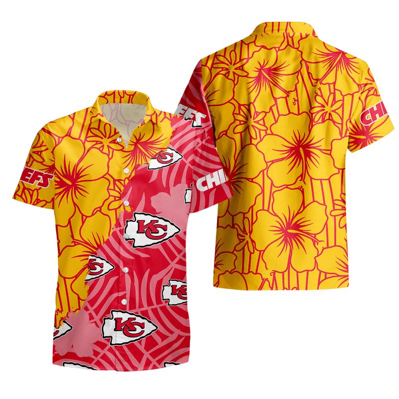 kansas city chiefs tropical flowers hawaii shirt and shorts summer nla06531094329327