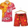 kansas city chiefs tropical flowers hawaii shirt and shorts summer nla06531094329327 ye2zi