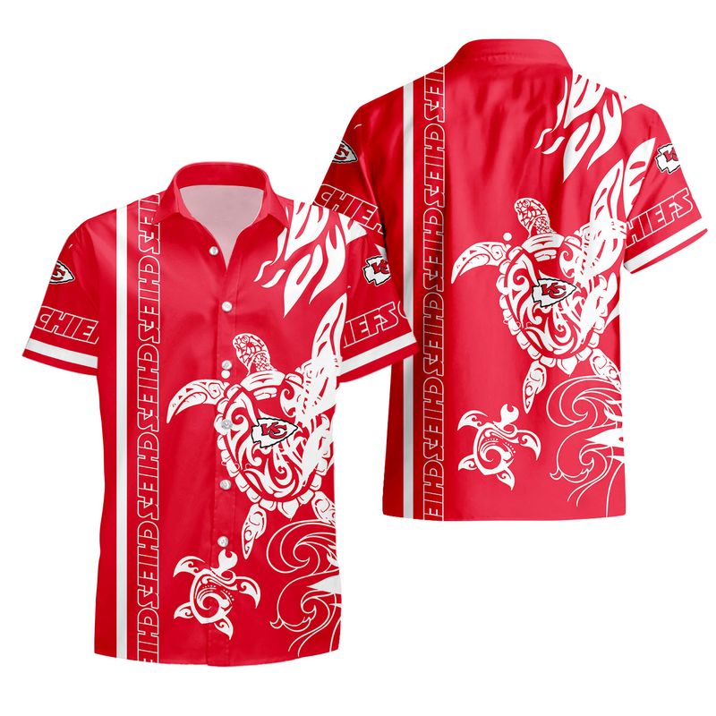 kansas city chiefs turtle pattern hawaii shirt and shorts summer new02141013919820 nzroy