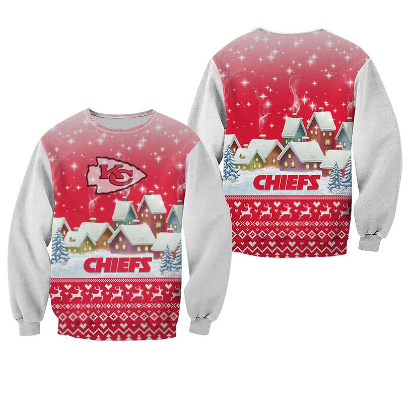 nfl kansas city chiefs christmas pattern limited edition sweatshirt nla03811090835712 ttyiz